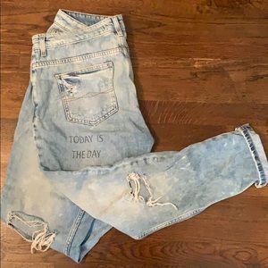 Zara boyfriend cut ankle jeans